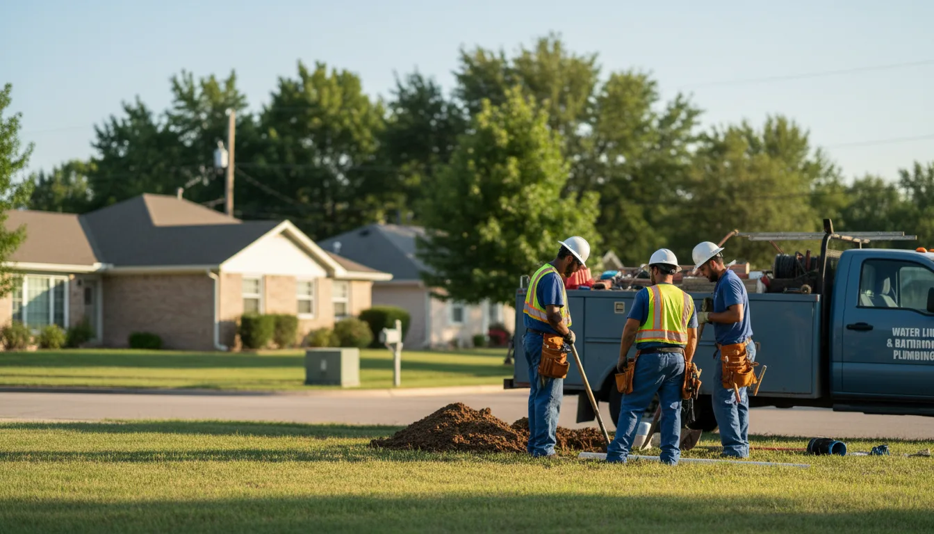 Residential water line and bathroom plumbing service in Harbert, MI
